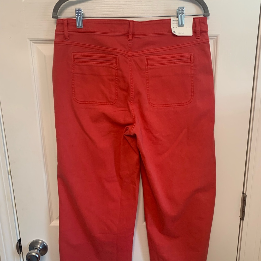 J. Jill Coral Wide Leg Crop Pants. Size 10 - Picture 8 of 14